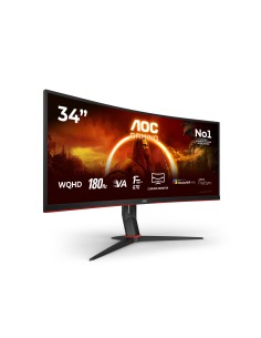 AOC G2 CU34G2XP pantalla para PC 86,4 cm (34") 3440 x 1440 Pixeles UltraWide Quad HD LED Negro, Rojo 2