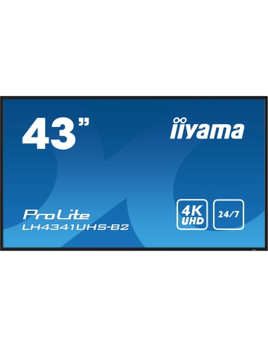 iiyama LH4341UHS-B2 pantalla de señalización 108 cm (42.5") LCD 500 cd   m² 4K Ultra HD Procesador incorporado Android 8.0 24 7