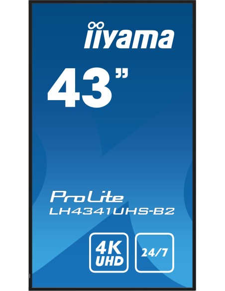 iiyama LH4341UHS-B2 pantalla de señalización 108 cm (42.5") LCD 500 cd   m² 4K Ultra HD Procesador incorporado Android 8.0 24 7