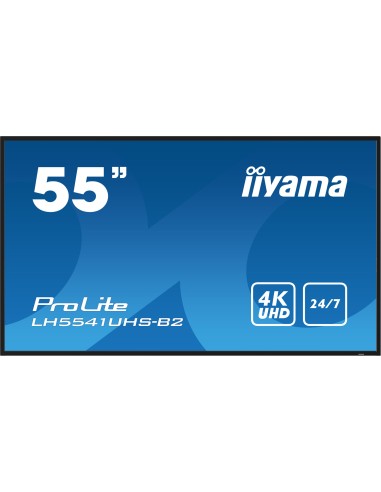 iiyama LH5541UHS-B2 pantalla de señalización Diseño de quiosco 138,7 cm (54.6") LCD 500 cd   m² 4K Ultra HD Negro Procesador