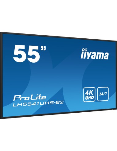 iiyama LH5541UHS-B2 pantalla de señalización Diseño de quiosco 138,7 cm (54.6") LCD 500 cd   m² 4K Ultra HD Negro Procesador
