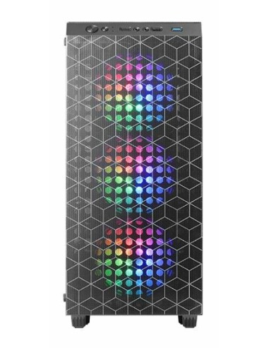 Mars Gaming MC-MAG, Caja Gaming ATX, Ventana Lateral Completa Cristal Templado, Doble Rejilla Magnética Antipolvo Frontal +