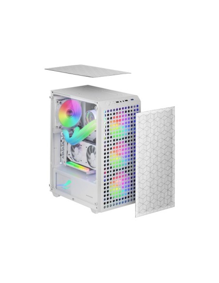 Mars Gaming MC-MAG, Caja Gaming ATX, Ventana Lateral Completa Cristal Templado, Doble Rejilla Magnética Antipolvo Frontal +