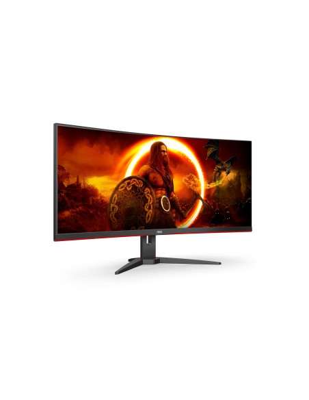 AOC G2 CU34G2XE BK pantalla para PC 86,4 cm (34") 3440 x 1440 Pixeles Wide Quad HD LCD Negro, Rojo