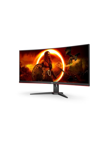 AOC G2 CU34G2XE BK pantalla para PC 86,4 cm (34") 3440 x 1440 Pixeles Wide Quad HD LCD Negro, Rojo