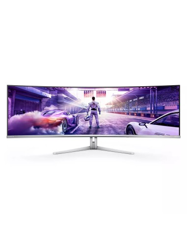 Philips Evnia 8000 49M2C8900L 00 pantalla para PC 124,2 cm (48.9") 5120 x 1440 Pixeles Dual QHD QD-OLED Blanco