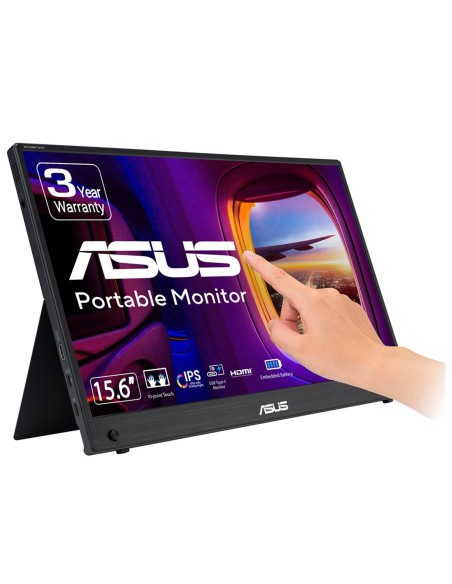 ASUS ZenScreen MB16AMTR pantalla para PC 39,6 cm (15.6") 1920 x 1080 Pixeles Full HD LCD Pantalla táctil Negro