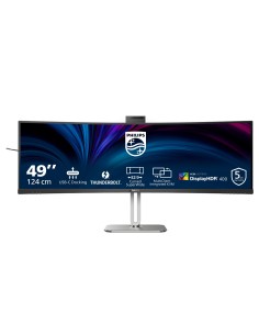 Philips 49B2U6903CH 00 pantalla para PC 124 cm (48.8") 5120 x 1440 Pixeles Dual QHD LCD Gris