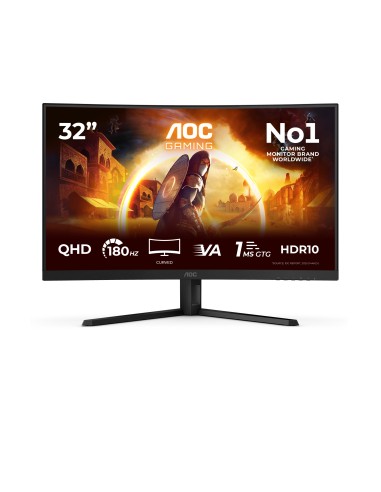 AOC G4 CQ32G4VE pantalla para PC 80 cm (31.5") 2560 x 1440 Pixeles Quad HD LCD Negro, Gris