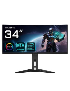 GIGABYTE Monitor de juegos curvo OLED WQHD MO34WQC2 de 34"