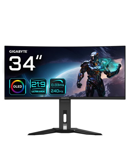 GIGABYTE Monitor de juegos curvo OLED WQHD MO34WQC2 de 34"