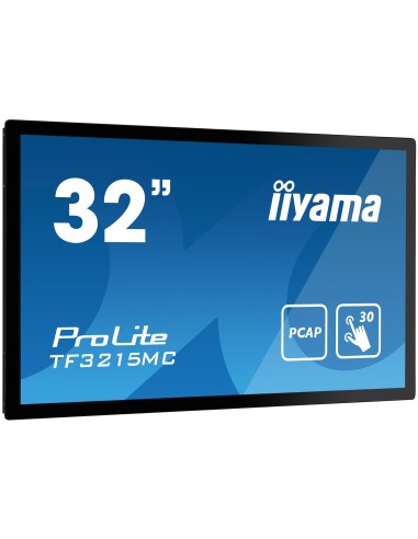iiyama ProLite TF3215MC-B2 pantalla para PC 80 cm (31.5") 1920 x 1080 Pixeles Full HD LED Pantalla táctil Quiosco Negro