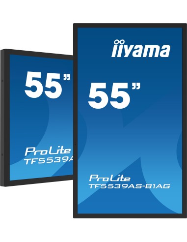iiyama TF5539AS-B1AG pantalla de señalización Diseño de quiosco 138,7 cm (54.6") LED 435 cd   m² 4K Ultra HD Negro Pantalla