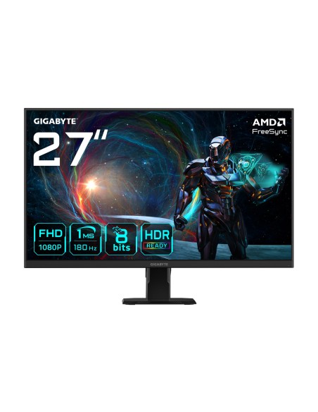 GIGABYTE GS27FA Monitor para juegos de 27" FHD - 1920 x 1080, 180Hz, 1ms, 300 cd m², FreeSync, HDR Ready, HDMI 2.0, Displayport
