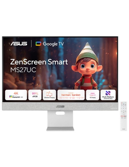 ASUS ZenScreen Smart Monitor MS27UC pantalla para PC 68,6 cm (27") 3840 x 2160 Pixeles 4K Ultra HD LCD Gris