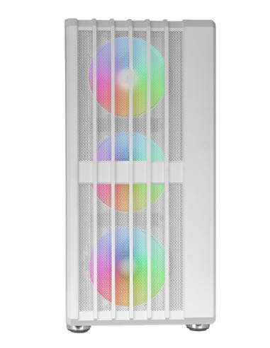 Mars Gaming MC-VAULT, Caja Gaming ATX, 4x Ventiladores ARGB 120mm, Panel Frontal Mesh con Diseño Vertical, Ventana Lateral