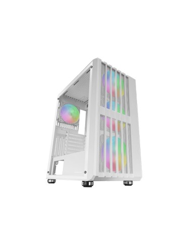 Mars Gaming MC-VAULT, Caja Gaming ATX, 4x Ventiladores ARGB 120mm, Panel Frontal Mesh con Diseño Vertical, Ventana Lateral