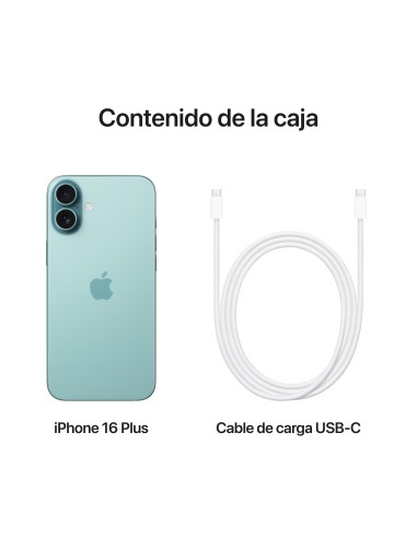 Apple iPhone 16 Plus 17 cm (6.7") SIM doble iOS 18 5G USB Tipo C 256 GB Verde azulado