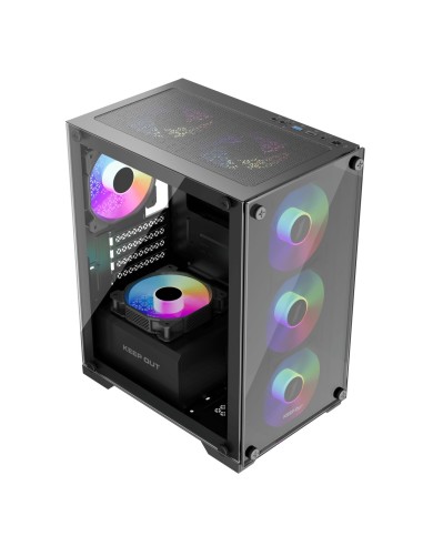 KeepOut XC-201 GLASS carcasa de ordenador Negro