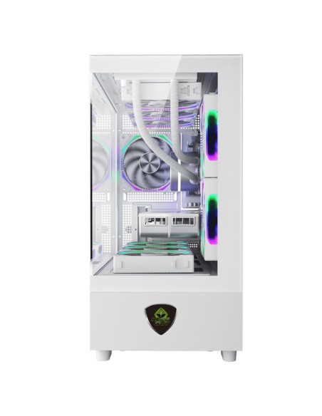 KeepOut XC-301W GLASS carcasa de ordenador Blanco