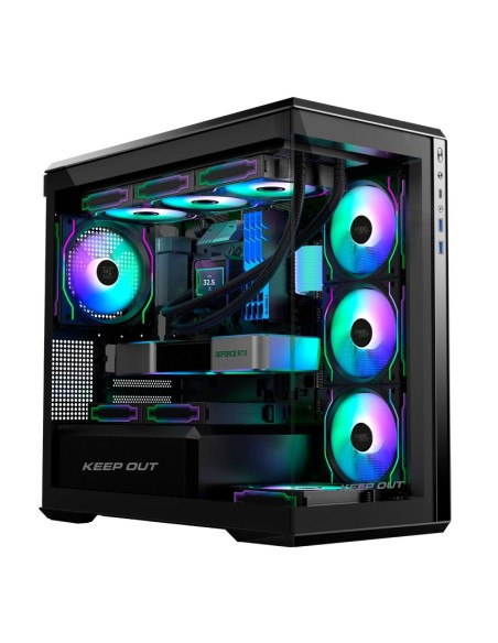 KeepOut XC-905 PRO+ carcasa de ordenador Negro