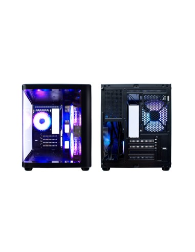 CoolBox GAMING CAJA MATX GM100 VISION USB3.2 GEN1 SIN FTE + 3 VENTILADORES ARGB