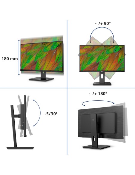 Philips 3000 series 32B1U3900 00 pantalla para PC 80 cm (31.5") 3840 x 2160 Pixeles 4K Ultra HD LCD Negro