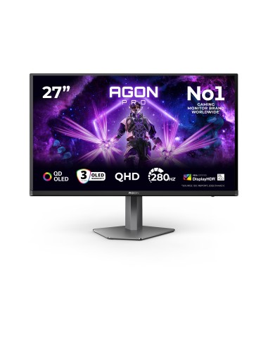 AOC AGON PRO AG276QZD2 pantalla para PC 67,3 cm (26.5") 2560 x 1440 Pixeles Quad HD QD-OLED Negro, Gris