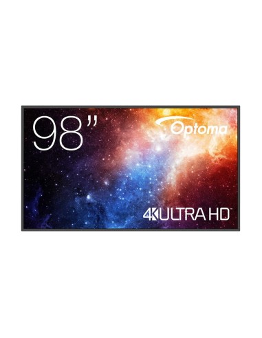 Optoma N3981K Pantalla plana para señalización digital 2,49 m (98") LED Wifi 500 cd   m² 4K Ultra HD Negro Android 11 24 7