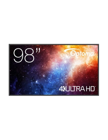 Optoma N3981K Pantalla plana para señalización digital 2,49 m (98") LED Wifi 500 cd   m² 4K Ultra HD Negro Android 11 24 7