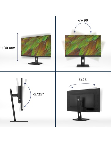 Philips 3000 series 27B1N3800 00 pantalla para PC 68,6 cm (27") 3840 x 2160 Pixeles 4K Ultra HD LCD Negro