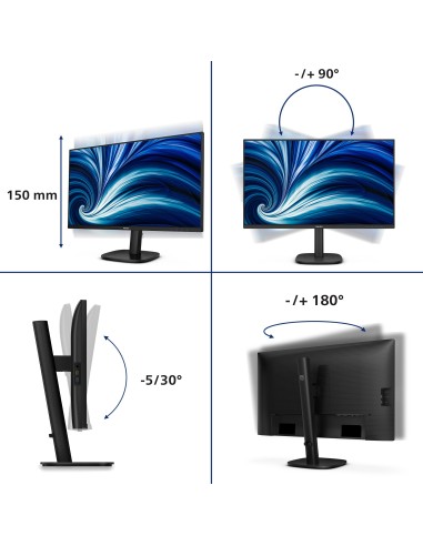 Philips 27B2N3500J 00 pantalla para PC 68,6 cm (27") 2560 x 1440 Pixeles 2K LCD Negro