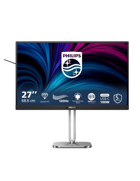 Philips 27B2U4601 00 pantalla para PC 68,6 cm (27") 2560 x 1440 Pixeles Quad HD LCD Gris