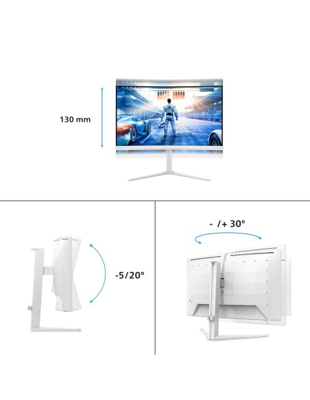 Philips Evnia 5000 27M2C5501 00 pantalla para PC 68,6 cm (27") 2560 x 1440 Pixeles Quad HD LCD Blanco
