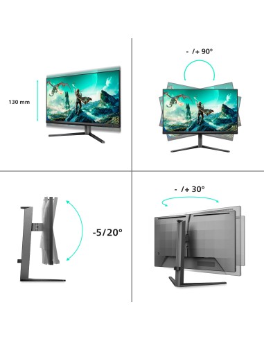 Philips Evnia 3000 27M2N3800A 00 pantalla para PC 68,6 cm (27") 3840 x 2160 Pixeles 4K Ultra HD LCD Negro