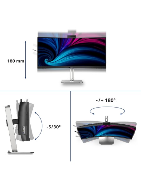 Philips 6000 series 34B2U6603CH 00 pantalla para PC 86,4 cm (34") 3440 x 1440 Pixeles Wide Quad HD LCD Gris