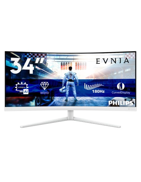 Philips Evnia 5000 34M2C5501A 00 pantalla para PC 86,4 cm (34") 3440 x 1440 Pixeles Wide Quad HD LCD Blanco