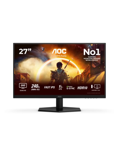 AOC G4 Q27G42ZE pantalla para PC 68,6 cm (27") 2560 x 1440 Pixeles Quad HD LCD Negro, Rojo