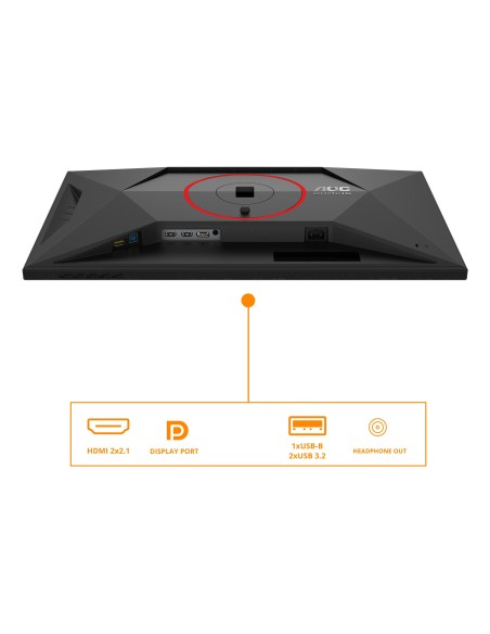 AOC G4 U27G4R pantalla para PC 68,6 cm (27") 3840 x 2160 Pixeles 4K Ultra HD LED Negro, Rojo