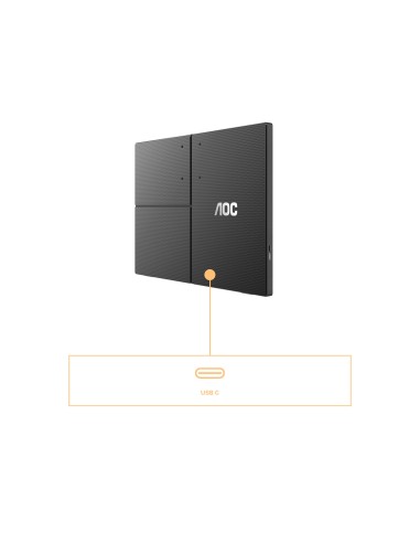 AOC 16T3EA monitor o TV portátil Negro 39,6 cm (15.6") 1920 x 1080 Pixeles