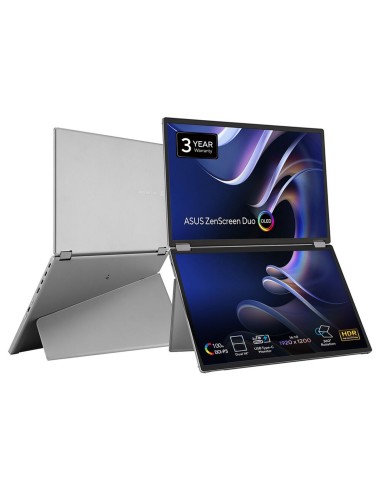 ASUS ZenScreen Duo OLED MQ149CD pantalla para PC 35,6 cm (14") 1920 x 1200 Pixeles WUXGA Plata
