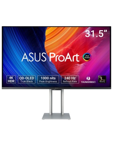 ASUS ProArt OLED PA32UCDM pantalla para PC 80 cm (31.5") 3840 x 2160 Pixeles 4K Ultra HD QD-OLED Plata