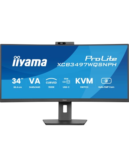 iiyama ProLite XCB3497WQSNPH-B1 pantalla para PC 86,4 cm (34") 3440 x 1440 Pixeles UltraWide Quad HD LED Negro
