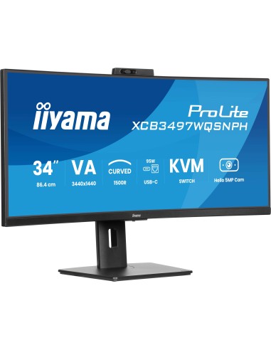 iiyama ProLite XCB3497WQSNPH-B1 pantalla para PC 86,4 cm (34") 3440 x 1440 Pixeles UltraWide Quad HD LED Negro