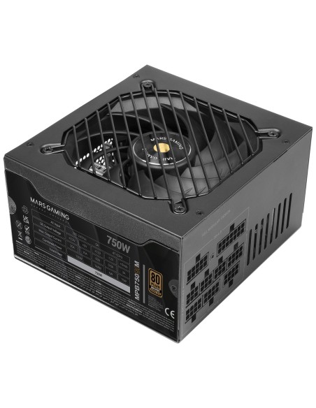 Mars Gaming MPB750SIM unidad de fuente de alimentación 750 W 24-pin ATX ATX Negro