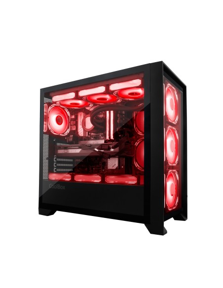 CoolBox GAMING CAJA ATX GE2000 DUALVIEW USB-C 3.2 GEN1 + 4 VENT.ARGB FRONTAL CRISTAL REJILLA