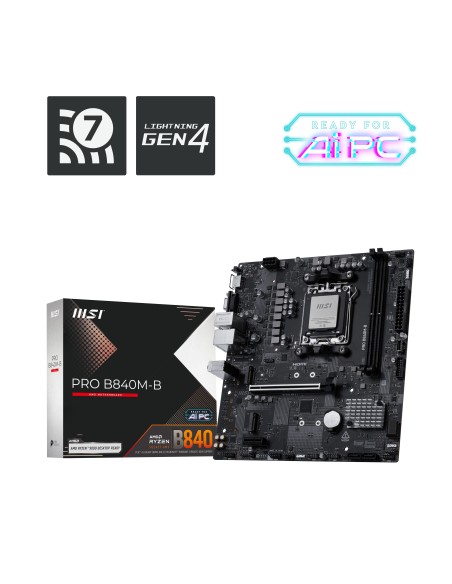 MSI PRO B840M-B placa base AMD B840 Zócalo AM5 micro ATX