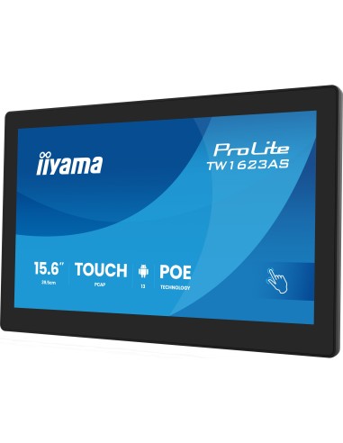 iiyama TW1623AS-B3P pantalla para PC 39,6 cm (15.6") 1920 x 1080 Pixeles Full HD LED Pantalla táctil Negro