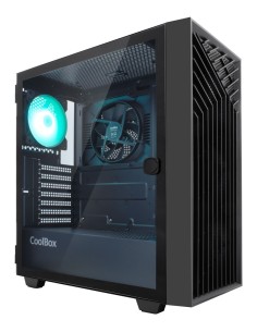 CoolBox GAMING CAJA ATX GA300 GRIDLINE ARGB BLACK USB-C 3.2 GEN1 SIN FTE + 5 VENTILADORES 2