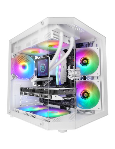 Mars Gaming MC-3TLITEW Mini Tower Blanco